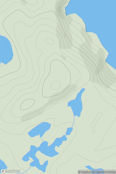 Thumbnail image for South Hill [Shetland Islands] [HU230560] showing contour plot for surrounding peak